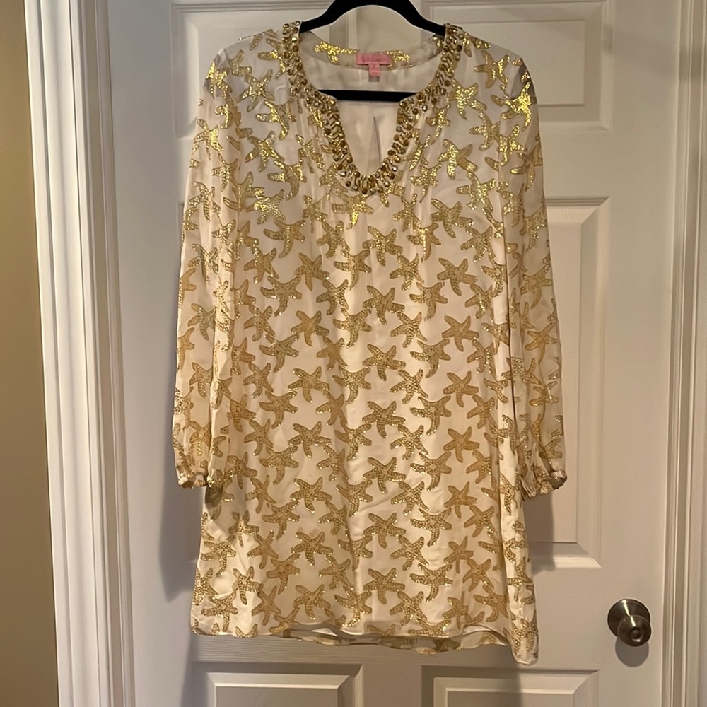 Lilly Pulitzer Gold Starfish Beach Coverup